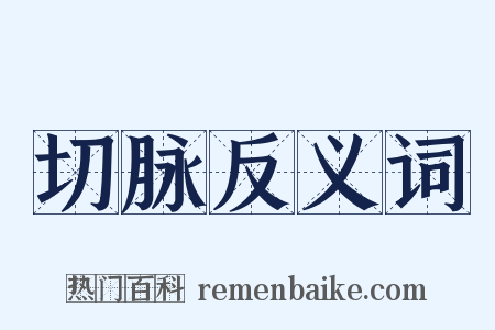 切脉反义词是什么意思的图片